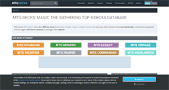 Desktop Screenshot of mtgdecks.net